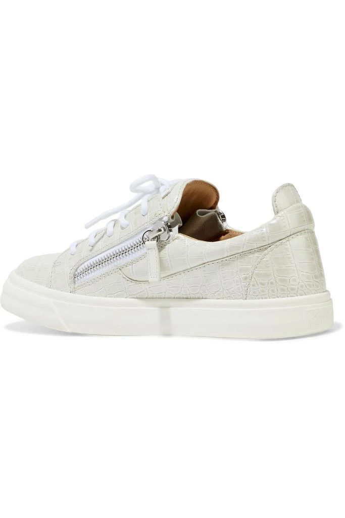 商品Giuseppe Zanotti|Selma croc-effect leather sneakers,价格¥1570,第3张图片详细描述