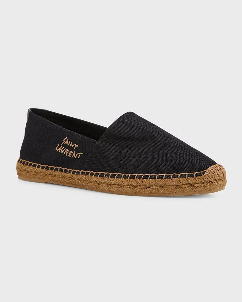 商品Yves Saint Laurent|Men's Logo-Stitched Canvas Espadrilles,价格¥5033,第3张图片详细描述