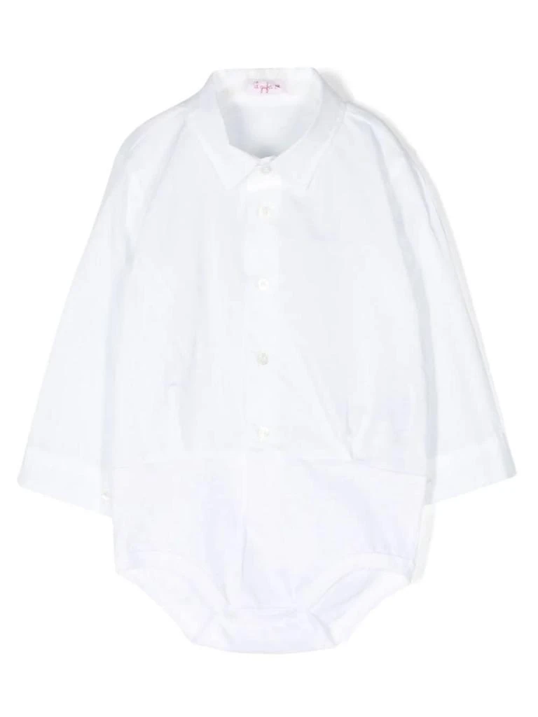 商品IL GUFO|Il Gufo White Cotton Poplin Body Shirt,价格¥902,第1张图片