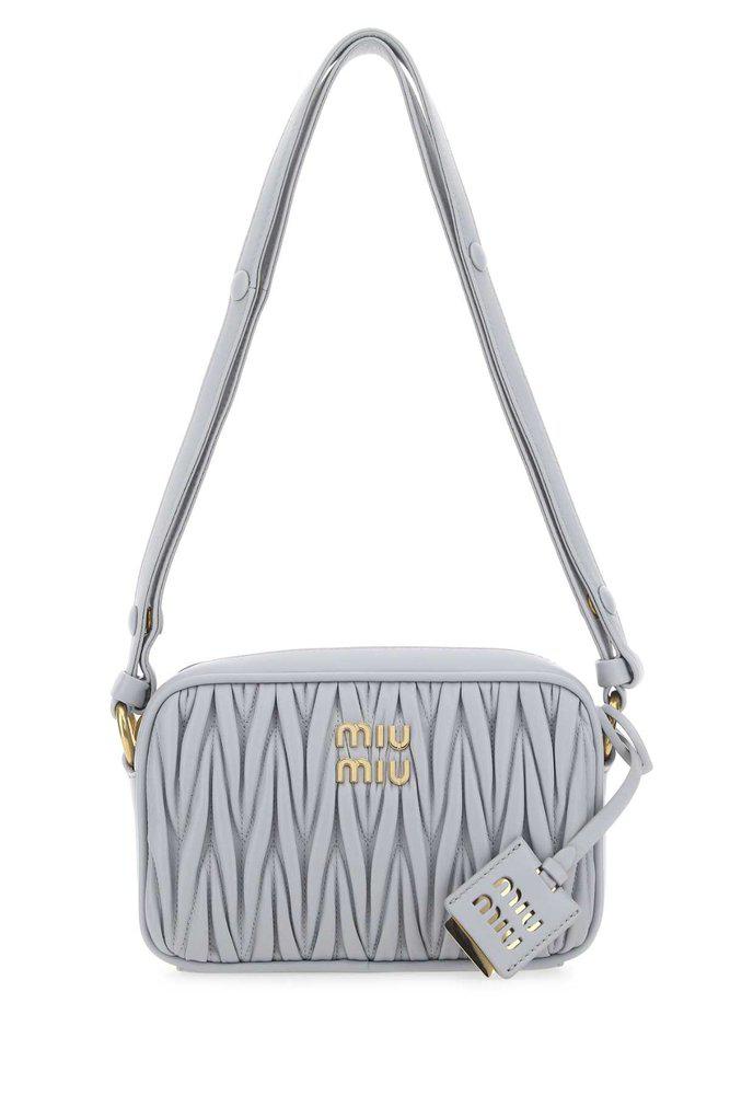 Miu Miu Matelassé Logo-Plaque Shoulder Bag商品第1张图片规格展示