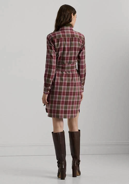 商品Ralph Lauren|Women's Checked Plaid Belted Cotton Shirtdress,价格¥553,第2张图片详细描述
