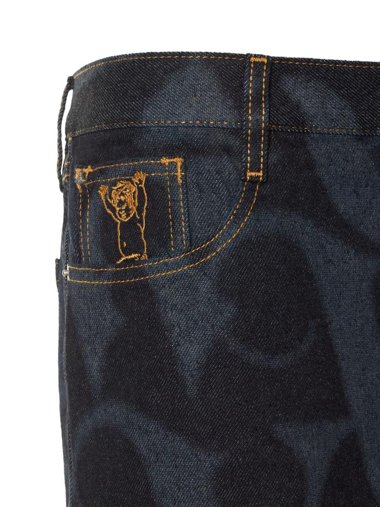 Logo Printed Denim Mini Skirt商品第3张图片规格展示