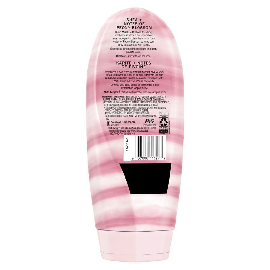 商品Olay|Moisture Ribbons Plus Body Wash Shea Butter + Peony Blossom, 18 oz,价格¥51,第5张图片详细描述