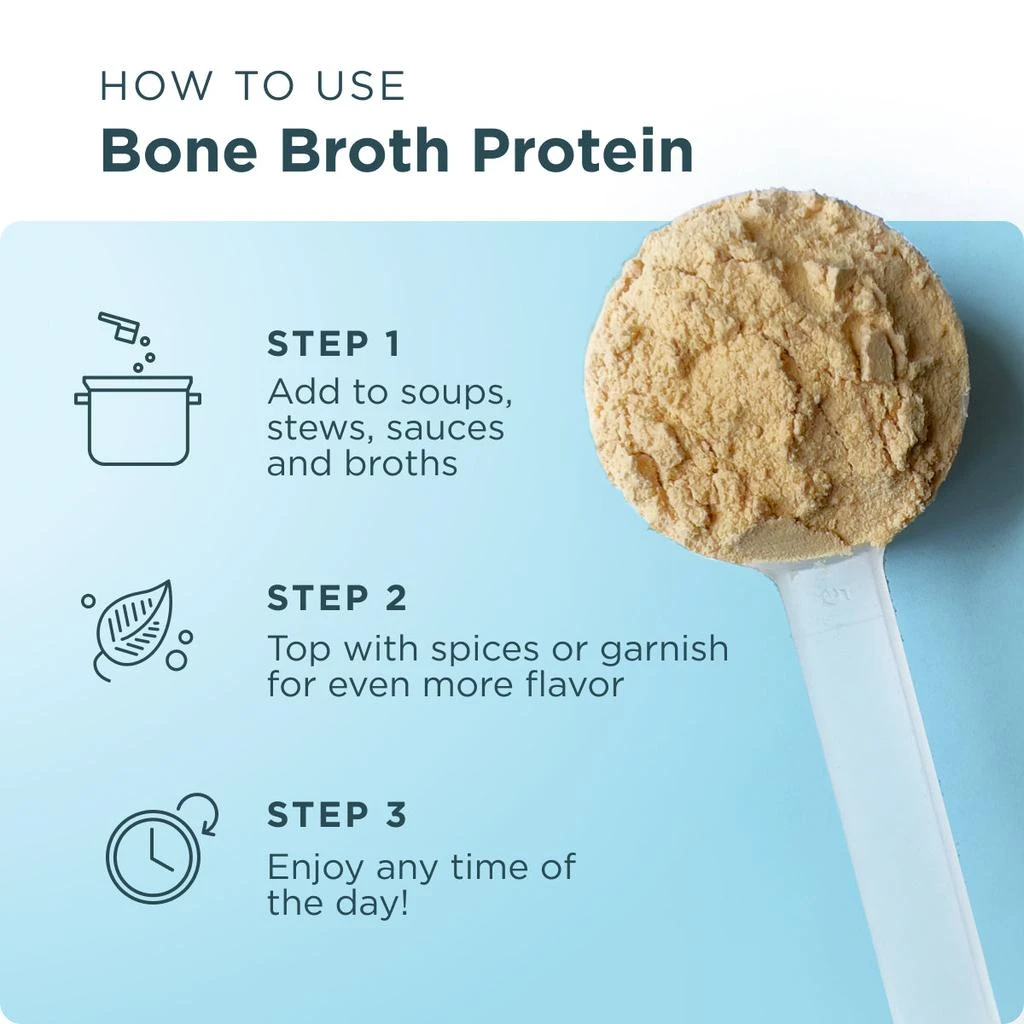 商品Ancient Nutrition|Bone Broth Protein | Powder Chicken Soup (15 Servings) - Podcast Offer,价格¥1024,第4张图片详细描述