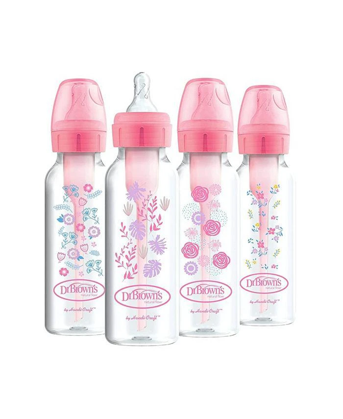 商品Dr. Brown's|8 oz. Anti-Colic Options+ Narrow Baby Bottles, 4 Pack,价格¥201,第1张图片详细描述