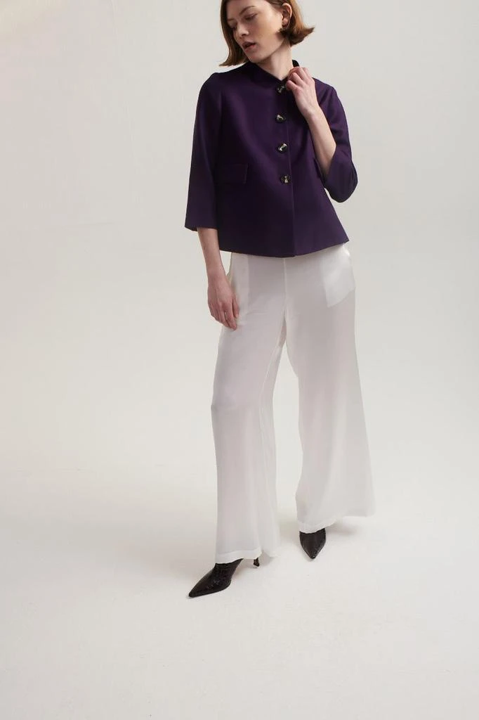 商品Lindsay Nicholas New York|Lindsay Nicholas New York Palazzo Pants in White Silk,价格¥1036,第1张图片