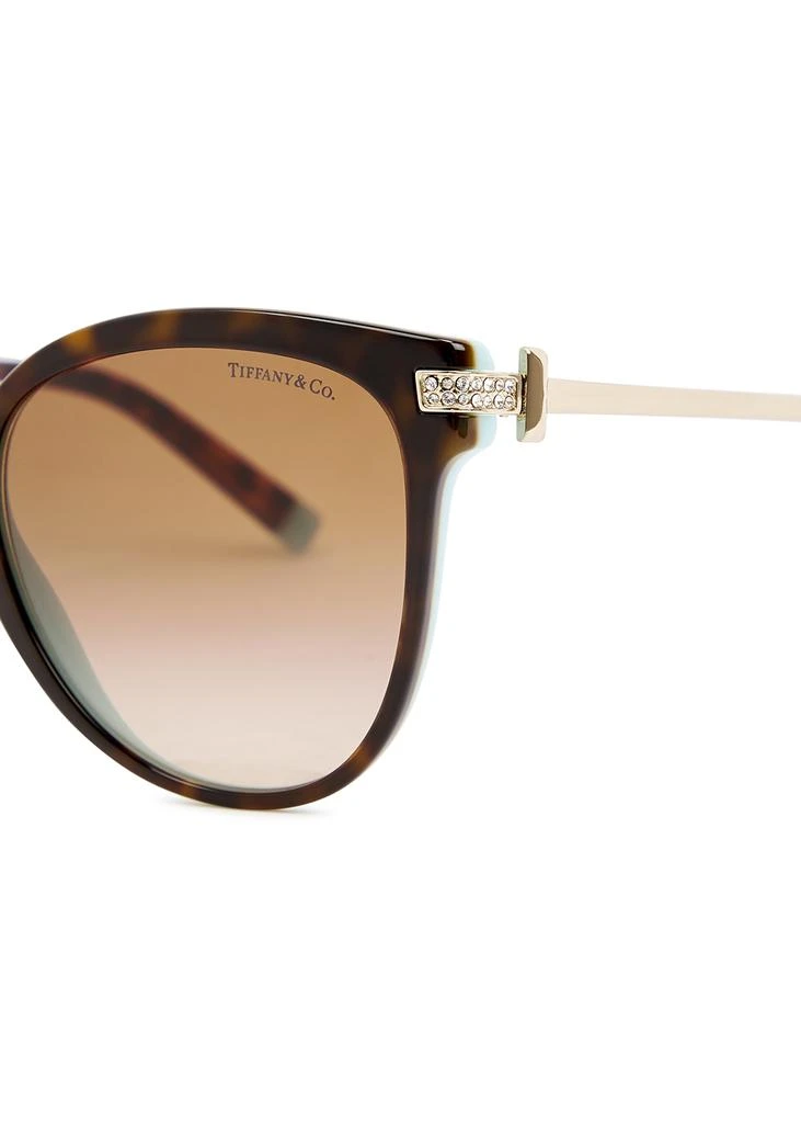 商品Tiffany & Co.|Tortoiseshell oval-frame sunglasses,价格¥3171,第3张图片详细描述