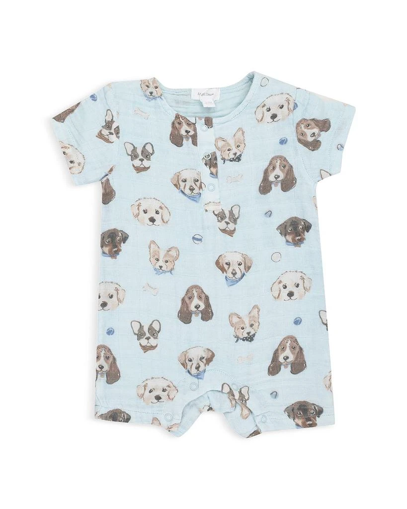 商品Angel Dear|Boys' Puppy Faces Cotton Muslin Henley Romper - Baby,价格¥214,第1张图片详细描述