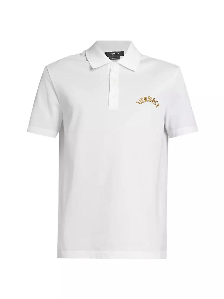 商品Versace|Embroidered Cotton Polo Shirt,价格¥4182,第1张图片