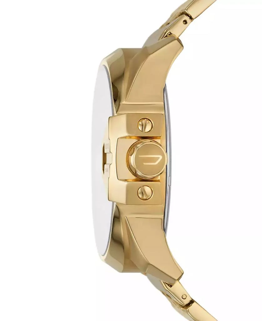 商品Diesel|Men's Chronograph Uber Chief Gold-Tone Stainless Steel Bracelet Watch 54mm,价格¥2205,第2张图片详细描述