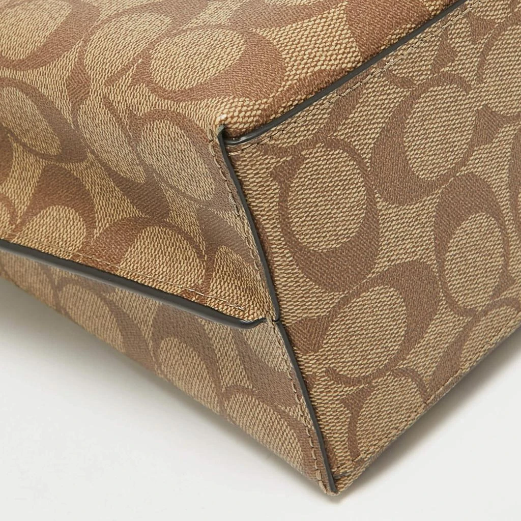 Coach Beige/Black Signature Coated Canvas and Leather Molly 25 Tote 商品