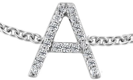 商品Effy|Sterling Silver Diamond Initial Bracelet - 0.15 ctw,价格¥749,第3张图片详细描述