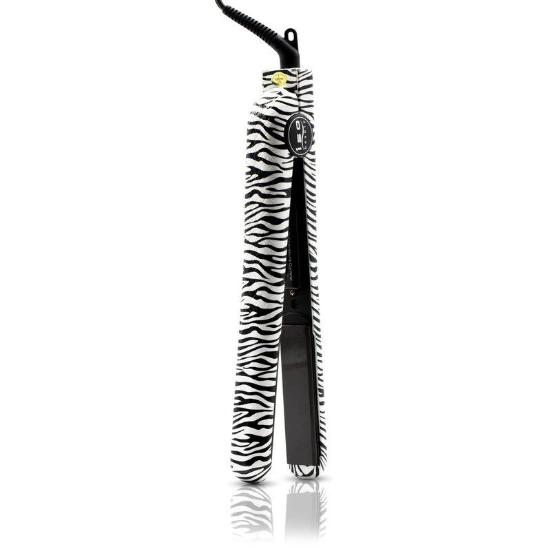 商品ISO Beauty|Spectrum Pro 1.25" 100% Solid Ceramic Flat Iron White Zebra,价格¥378,第1张图片