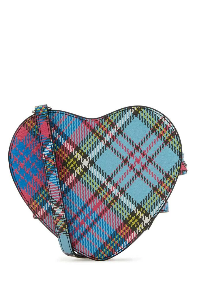 商品Vivienne Westwood|Vivienne Westwood Orb-Plaque Heart Shaped Checked Crossbody Bag,价格¥2393,第2张图片详细描述