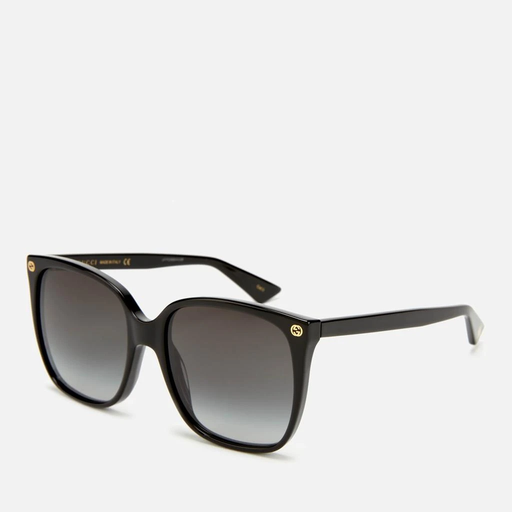 商品Gucci|Gucci Women's Oversized Acetate Sunglasses - Black/Grey,价格¥953,第3张图片详细描述