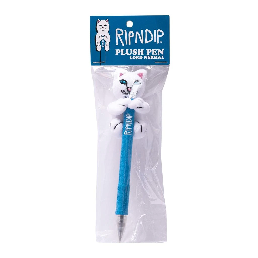 商品RIPNDIP|Lord Nermal Plush Pen (White),价格¥91,第2张图片详细描述