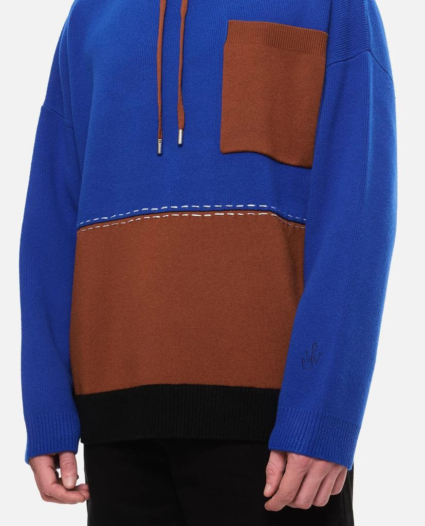 商品JW Anderson|COLOURBLOCK WOOL HOODIE,价格¥4679,第4张图片详细描述