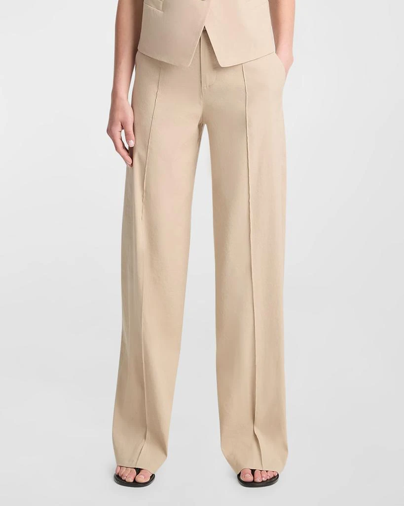 商品Vince|Stretch Linen High-Waist Pintuck Wide-Leg Pants,价格¥766,第1张图片