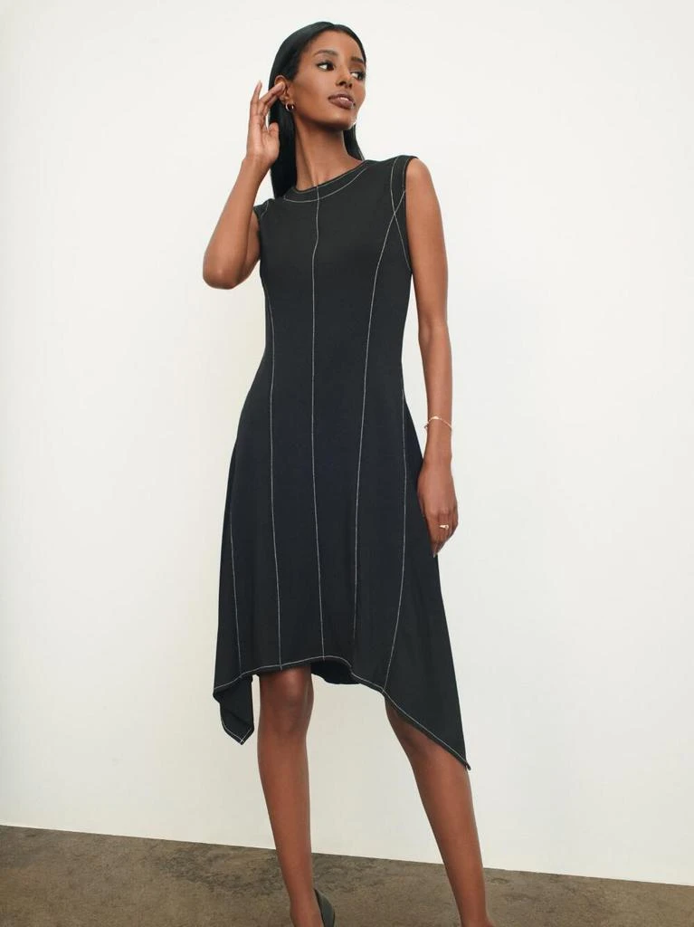 商品DKNY|Contrast Stitched Jersey A-Line Dress,价格¥519,第3张图片详细描述