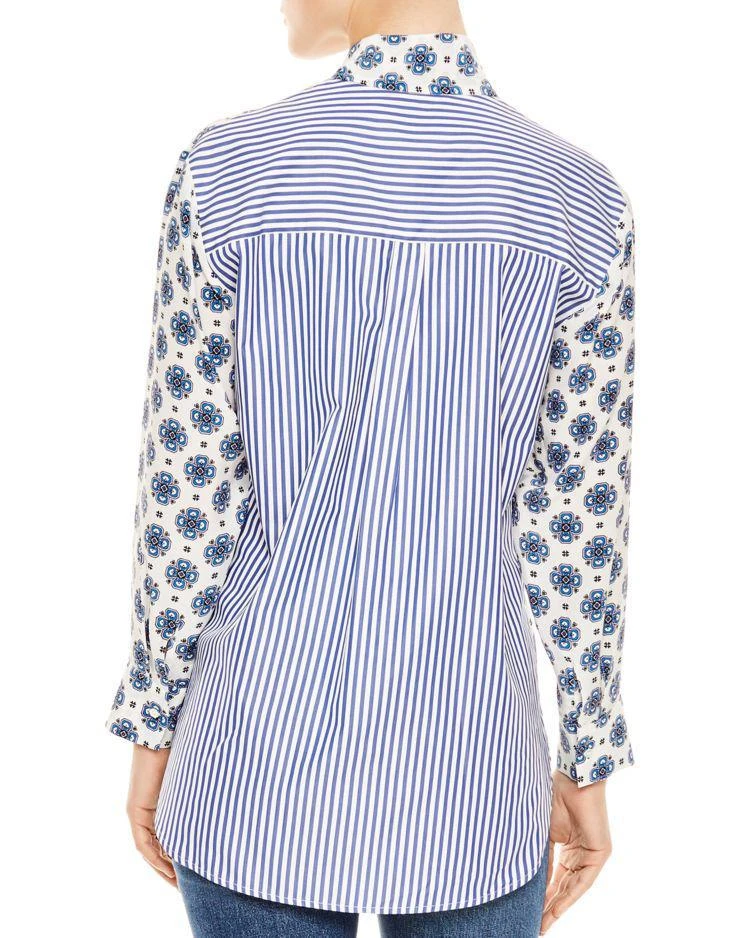 商品Sandro|Boneta Printed Silk-Front Shirt,价格¥884,第2张图片详细描述