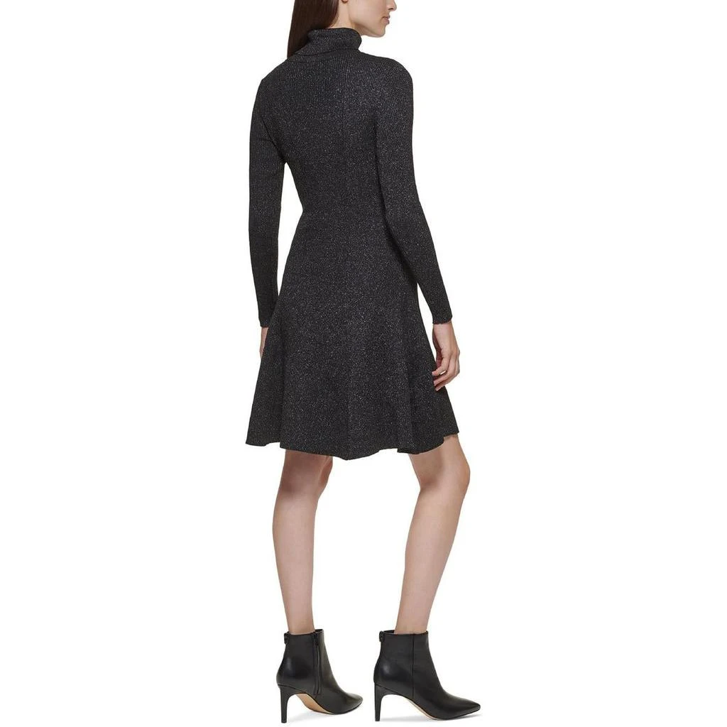 商品Calvin Klein|Womens Metallic Mock Neck Sweaterdress,价格¥256,第2张图片详细描述