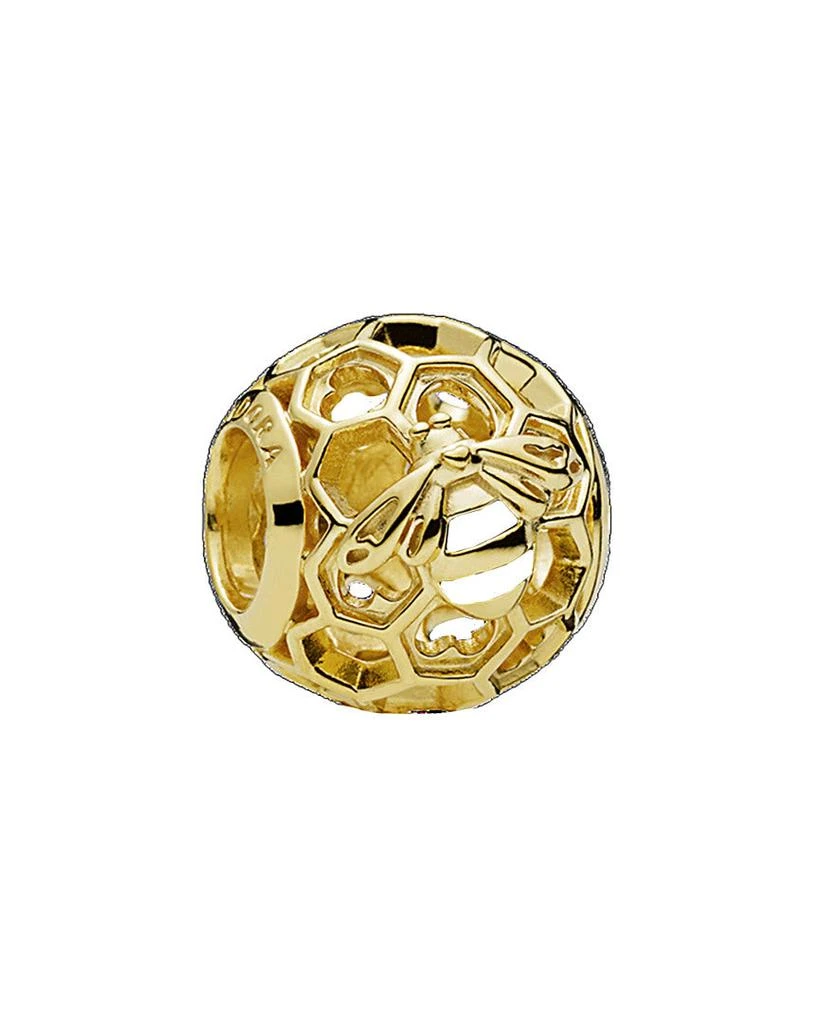 商品PANDORA|Pandora Shine 18K Over Silver Bee Honeycomb Charm,价格¥198,第1张图片