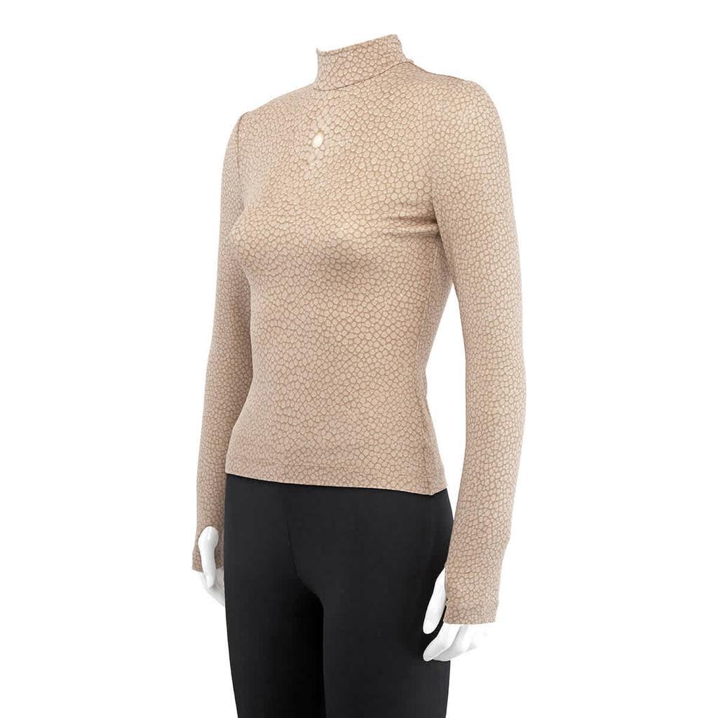 商品Burberry|Burberry Beige Fish Scale Stretch Turtleneck, Size Large,价格¥4078,第4张图片详细描述