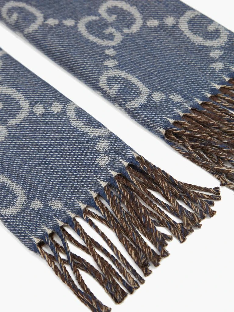 商品Gucci|GG logo-jacquard wool scarf,价格¥3159,第5张图片详细描述
