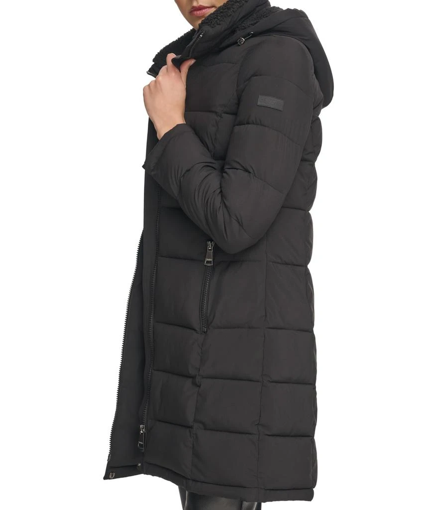 商品Calvin Klein|Faux Sherpa Puffer,价格¥922,第2张图片详细描述