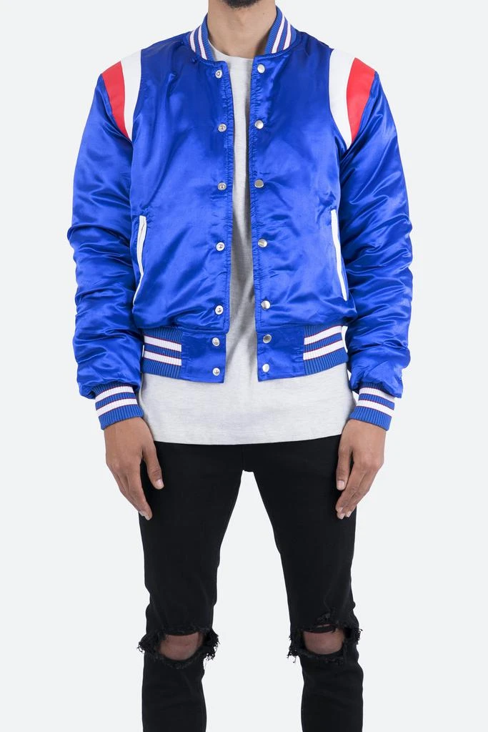 商品MNML|Teddy Bomber Jacket - Blue/Red,价格¥320,第1张图片