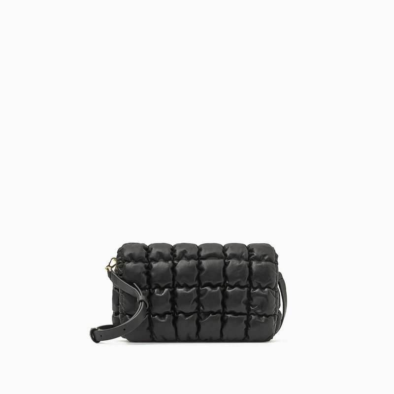 商品cos|COS 女士黑色皮革斜挎包,价格¥1329,第1张图片