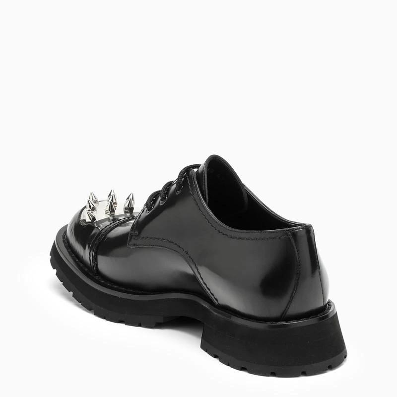 商品Alexander McQueen|Black Punk Stud Derby shoes,价格¥2187,第4张图片详细描述