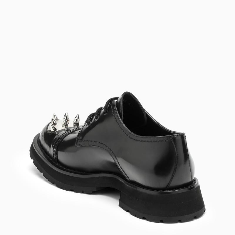 商品Alexander McQueen|Black Punk Stud Derby shoes,价格¥5273,第6张图片详细描述