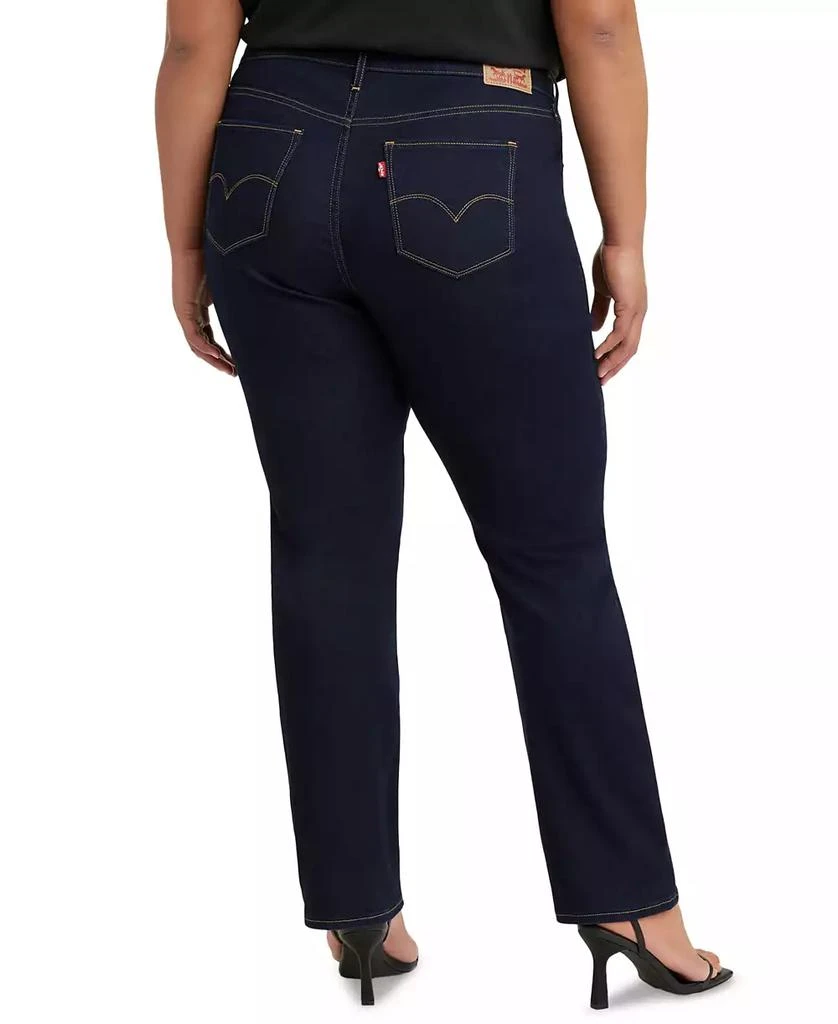 商品Levi's|Trendy Plus Size 724 High-Rise Straight-Leg Jeans,价格¥364,第2张图片详细描述