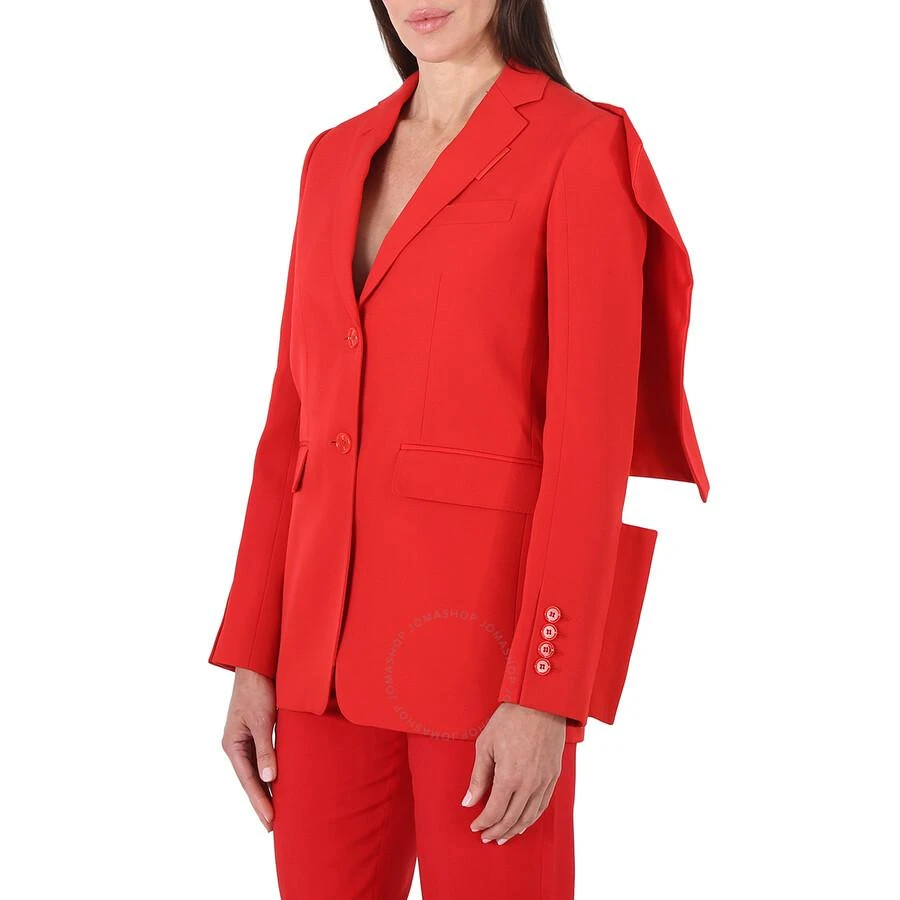 商品Burberry|Ladies Bright Red Grain De Poudre Wool Panel Detail Tailored Blazer Jacket,价格¥1433,第2张图片详细描述