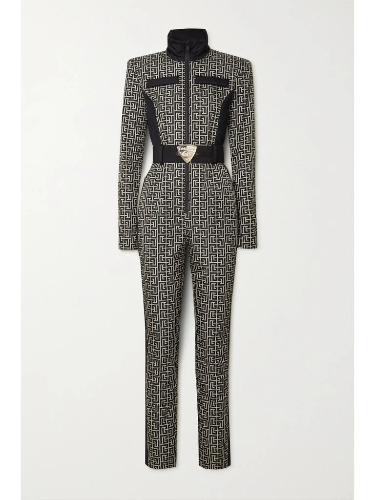 商品Balmain|X Rossignol 配腰带印花连体滑雪服,价格¥15442,第1张图片