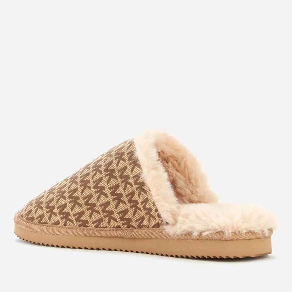 商品Michael Kors|MICHAEL MICHAEL KORS WOMEN'S JANIS MULE SLIPPERS - BEIGE MULTI,价格¥365,第2张图片详细描述