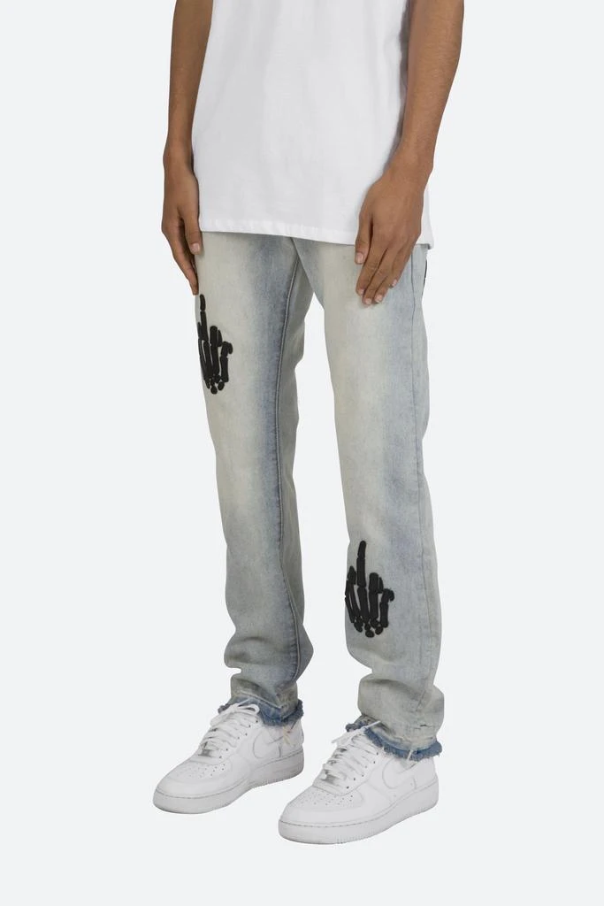 商品MNML|D272 Skeleton Straight Denim - Blue/Black,价格¥657,第2张图片详细描述