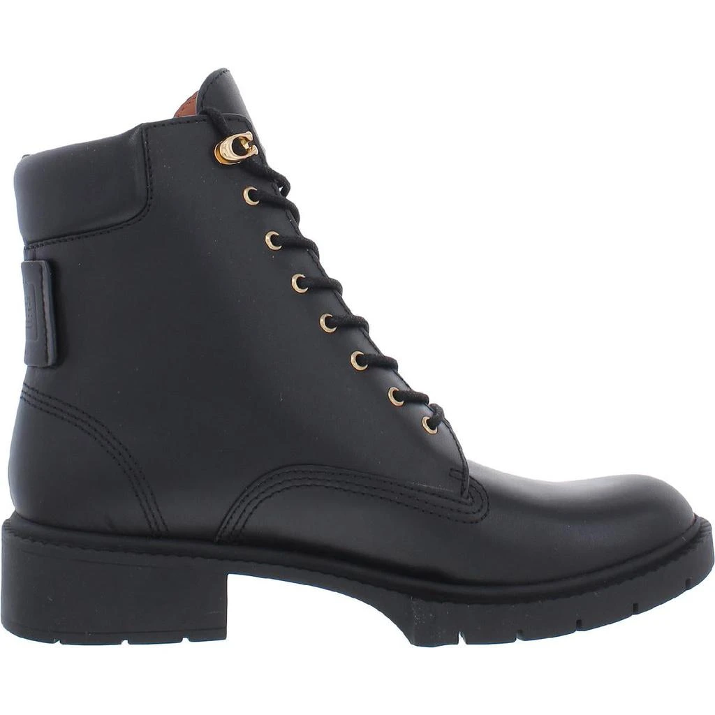 商品Coach|Coach Womens Lorimer Leather Logo Combat & Lace-up Boots,价格¥497,第2张图片详细描述