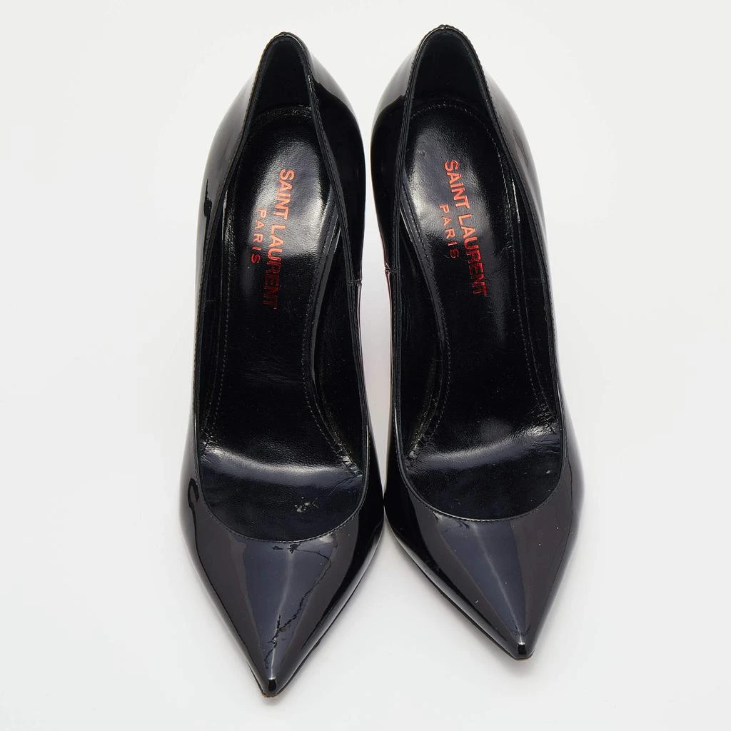商品[二手商品] Yves Saint Laurent|Saint Laurent Black Patent Leather Opyum Pointed Toe Pumps Size 36,价格¥3428,第3张图片详细描述