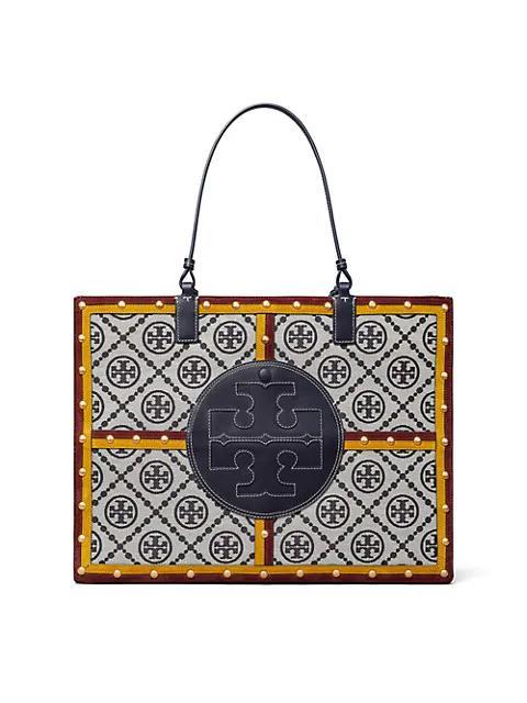 商品Tory Burch|Ella Monogram Quadrant Tote,价格¥5865,第1张图片