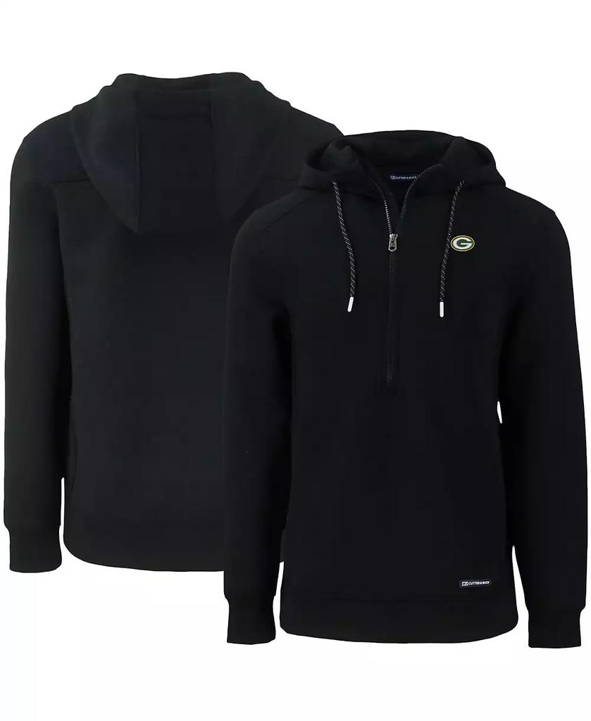 Felpa con cappuccio da uomo nera con mezza zip e logo Green Bay Packers, modello Roam Primary Mark. image 2