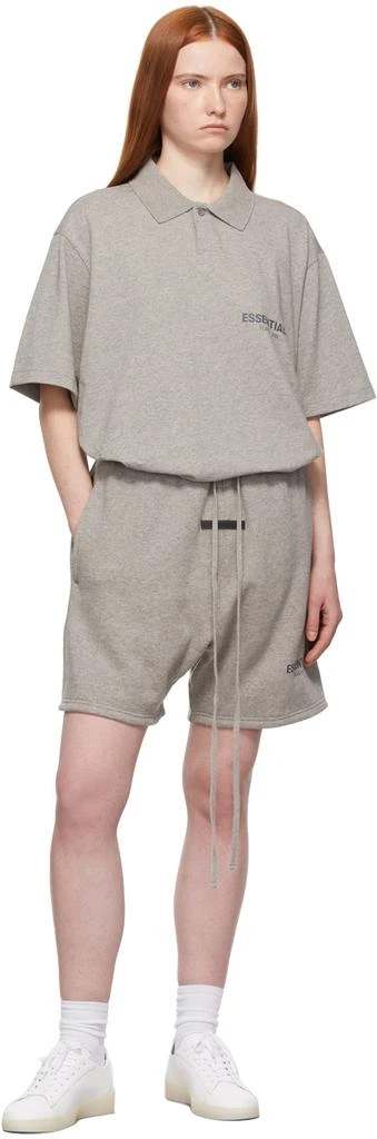 商品Essentials| Essentials 灰色抓绒休闲短裤,价格¥555,第4张图片详细描述