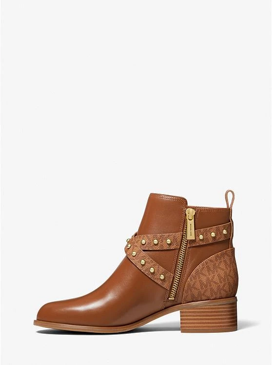 商品Michael Kors|Kincaid Leather and Studded Logo Ankle Boot,价格¥549,第3张图片详细描述