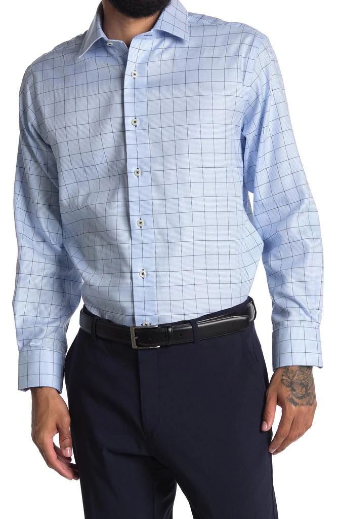 商品Lorenzo Uomo|Oxford Windowpane Trim Fit Dress Shirt,价格¥378,第1张图片