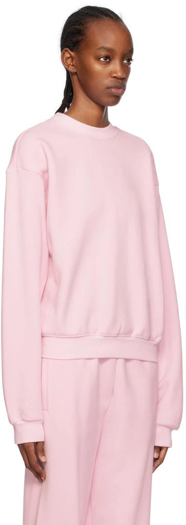 商品SKIMS|Pink Cotton Fleece Classic Crewneck Sweatshirt,价格¥407,第2张图片详细描述