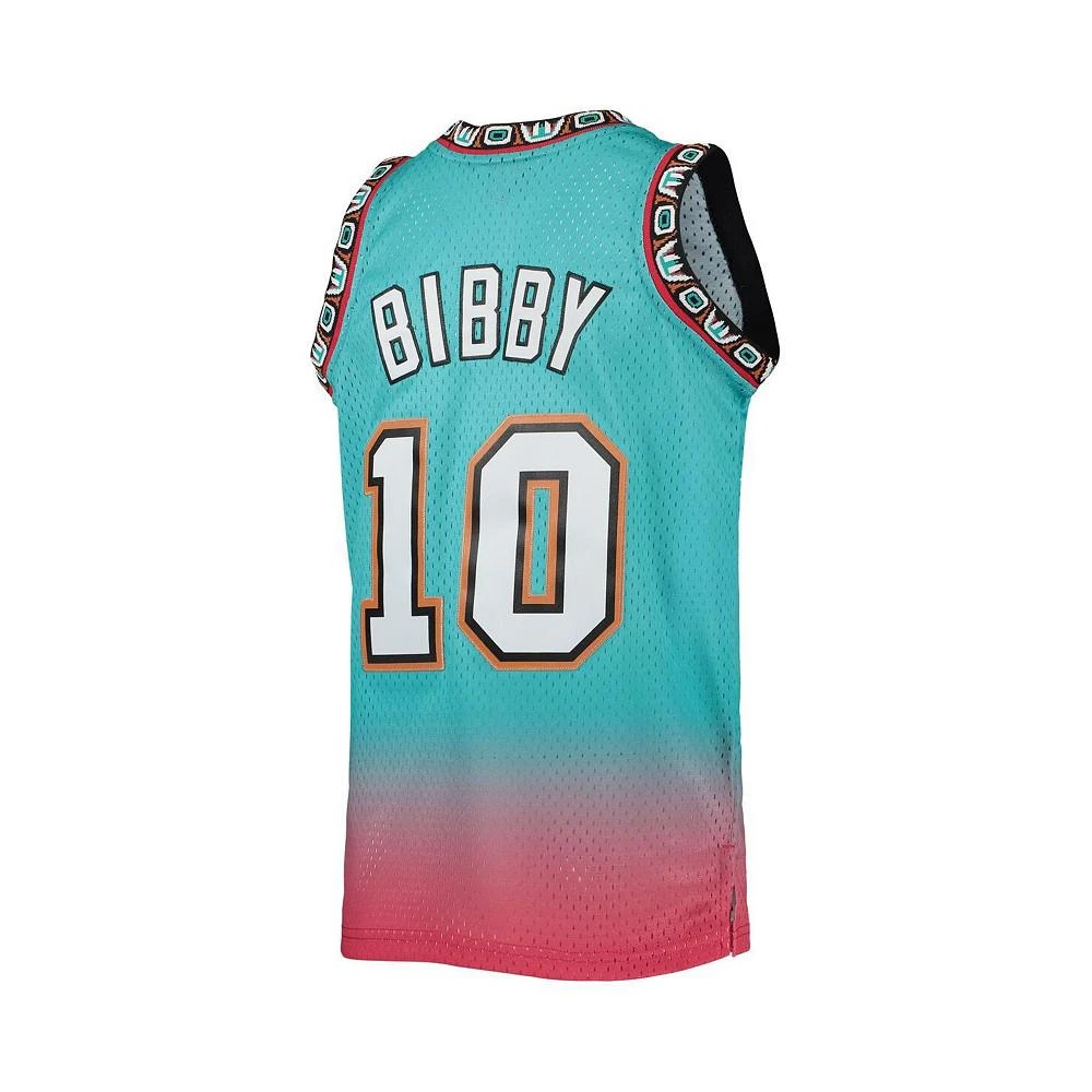 商品Mitchell & Ness|Youth Boys Mike Bibby Red, Turquoise Vancouver Grizzlies 1998/99 Hardwood Classics Fadeaway Swingman Player Jersey,价格¥667,第3张图片详细描述