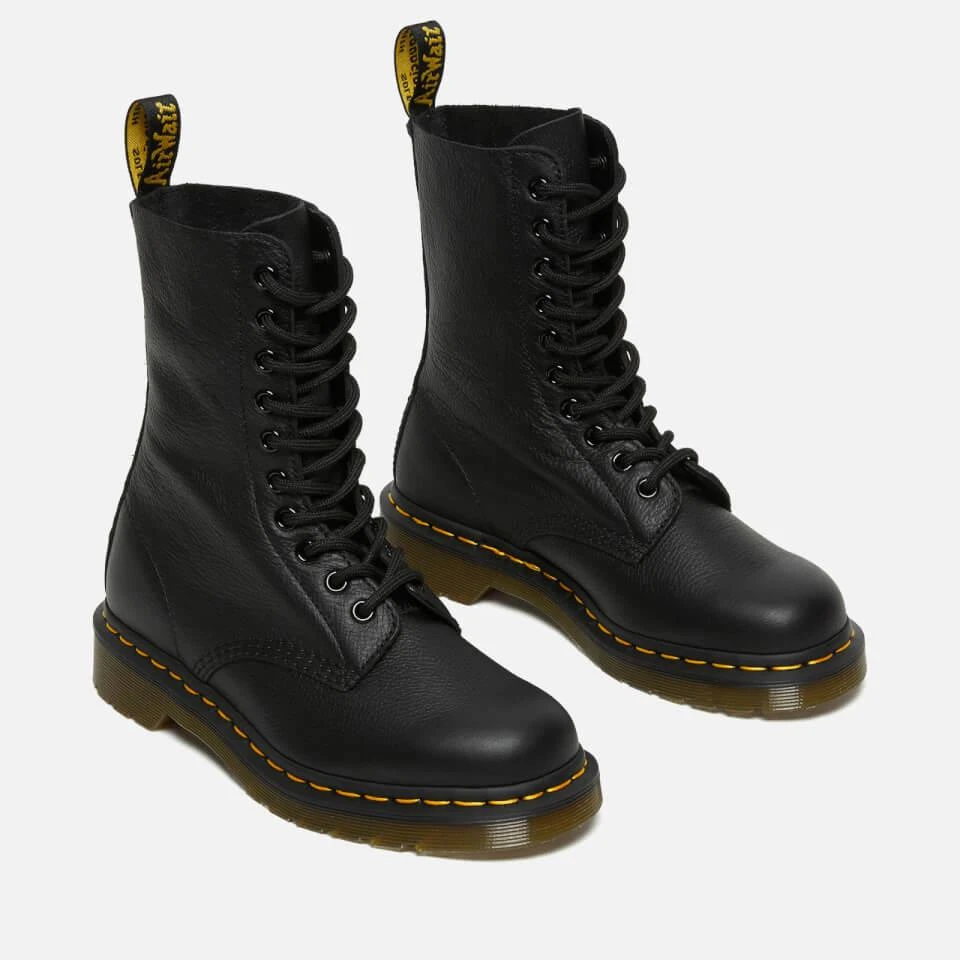 商品Dr. Martens|DR. MARTENS WOMEN'S 1490 VIRGINIA LEATHER 10-EYE BOOTS - BLACK,价格¥1735,第3张图片详细描述