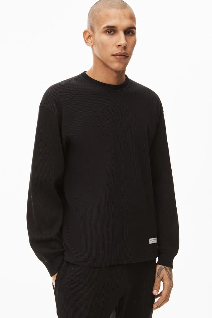 商品Alexander Wang|UNISEX LONG SLEEVE IN COTTON WAFFLE THERMAL,价格¥564,第4张图片详细描述