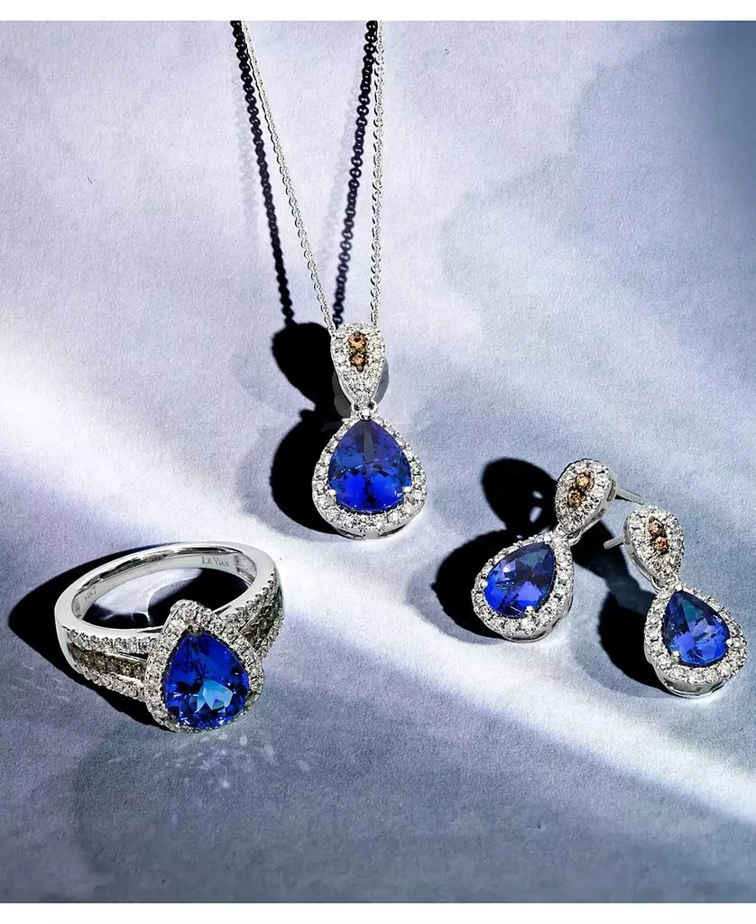 商品Le Vian|Blueberry Tanzanite (2 ct. t.w.) & Diamond (3/8 ct. t.w.) 18" Pendant Necklace in 14k White Gold,价格¥11814,第4张图片详细描述